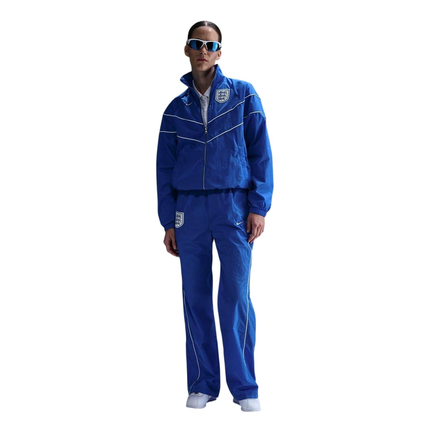 Blue-White - Lifestyle - Nike Womens-Ladies England Woven Jacket