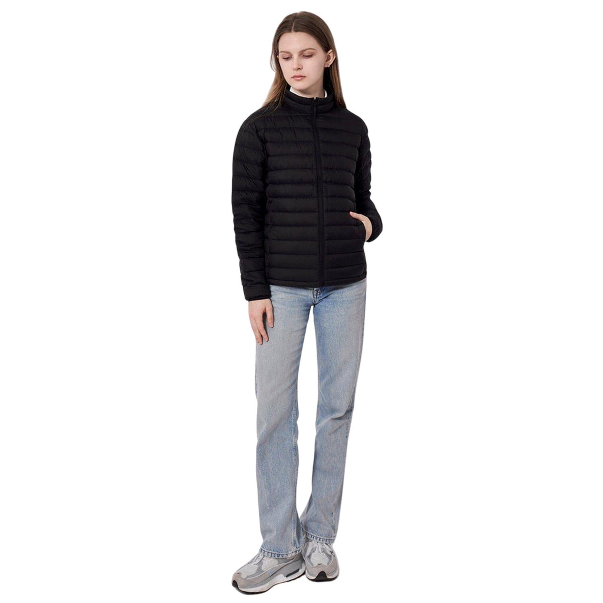 Black - Lifestyle - Firetrap Womens-Ladies Lightweight Packable Down Jacket