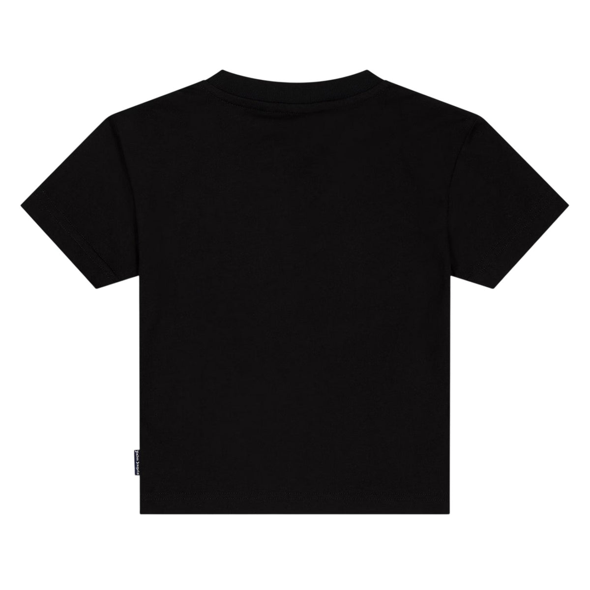 Black-Black - Back - Palm Angels Childrens-Kids Spray Logo T-Shirt
