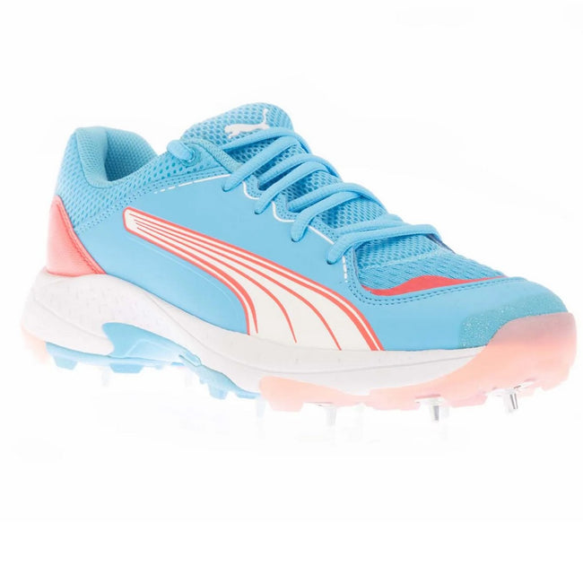 Blue-Red - Front - Puma Mens Spike 24.1 Cricket Shoes