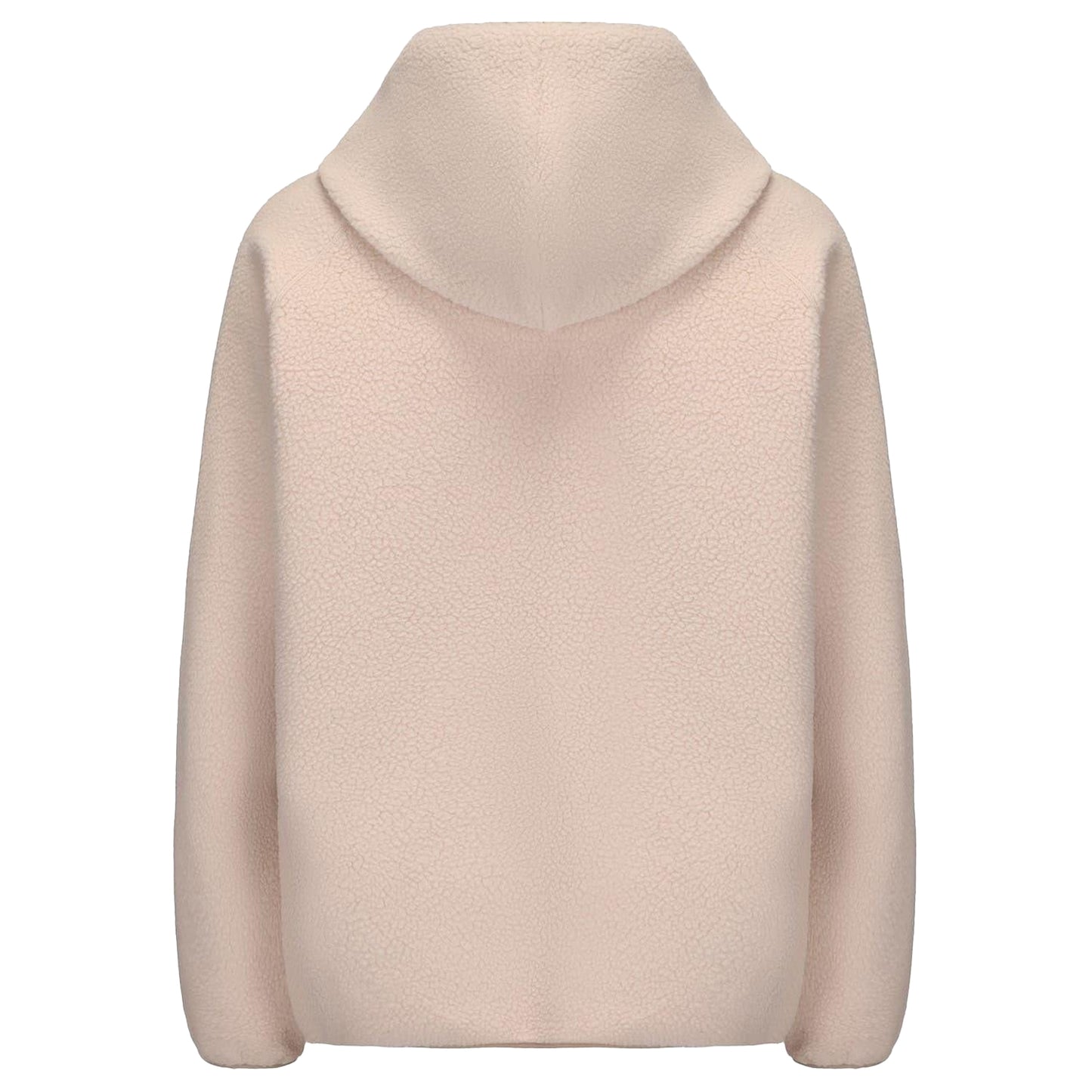 Beige - Back - SoulCal Womens-Ladies Hooded Relaxed Fit Fleece Jacket