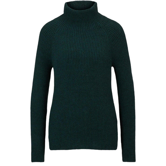 Dark Green - Front - Boss Womens-Ladies Rib Knit Regular Raglan Pullover