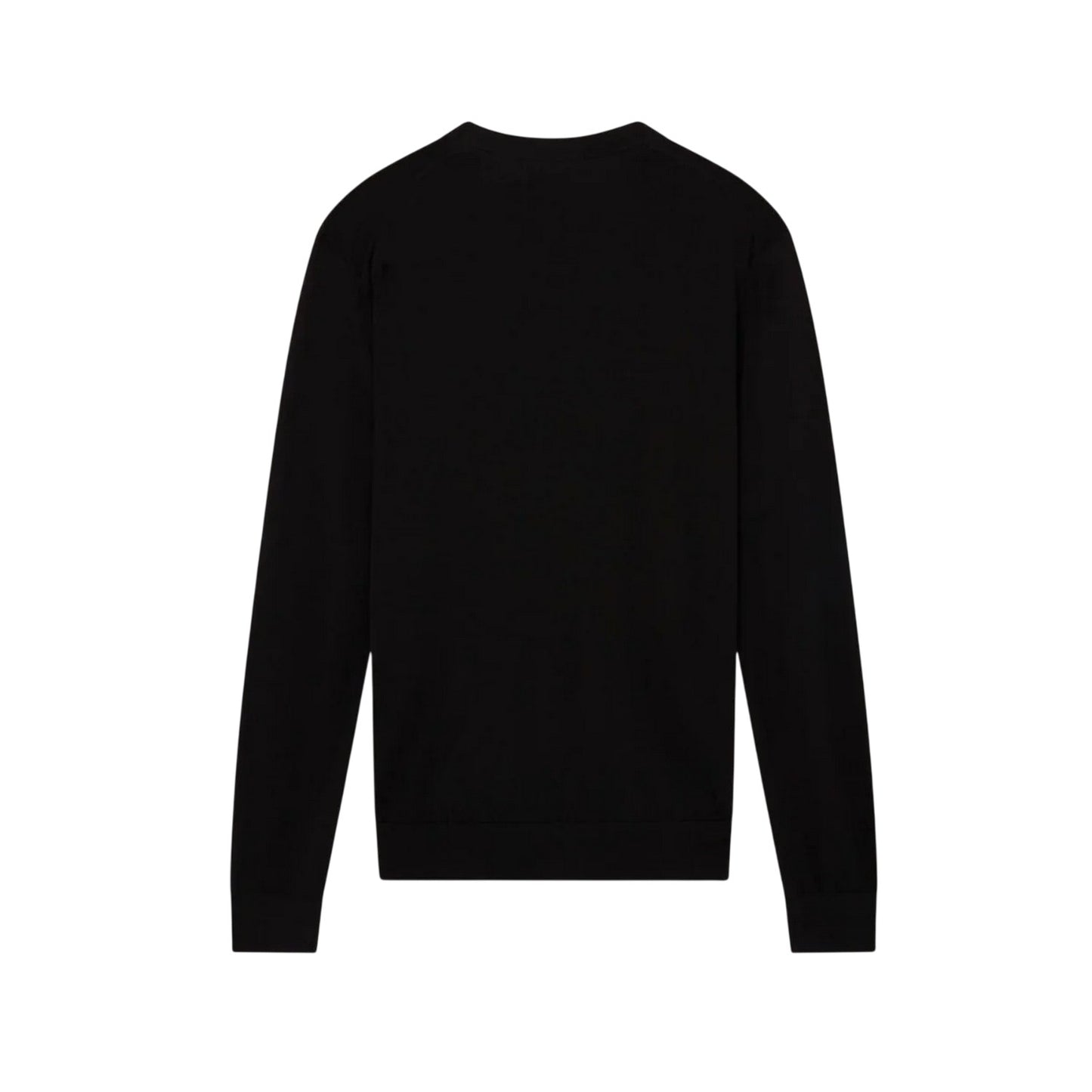 Black - Back - Ted Baker Mens Merino Wool Long-Sleeved Jumper