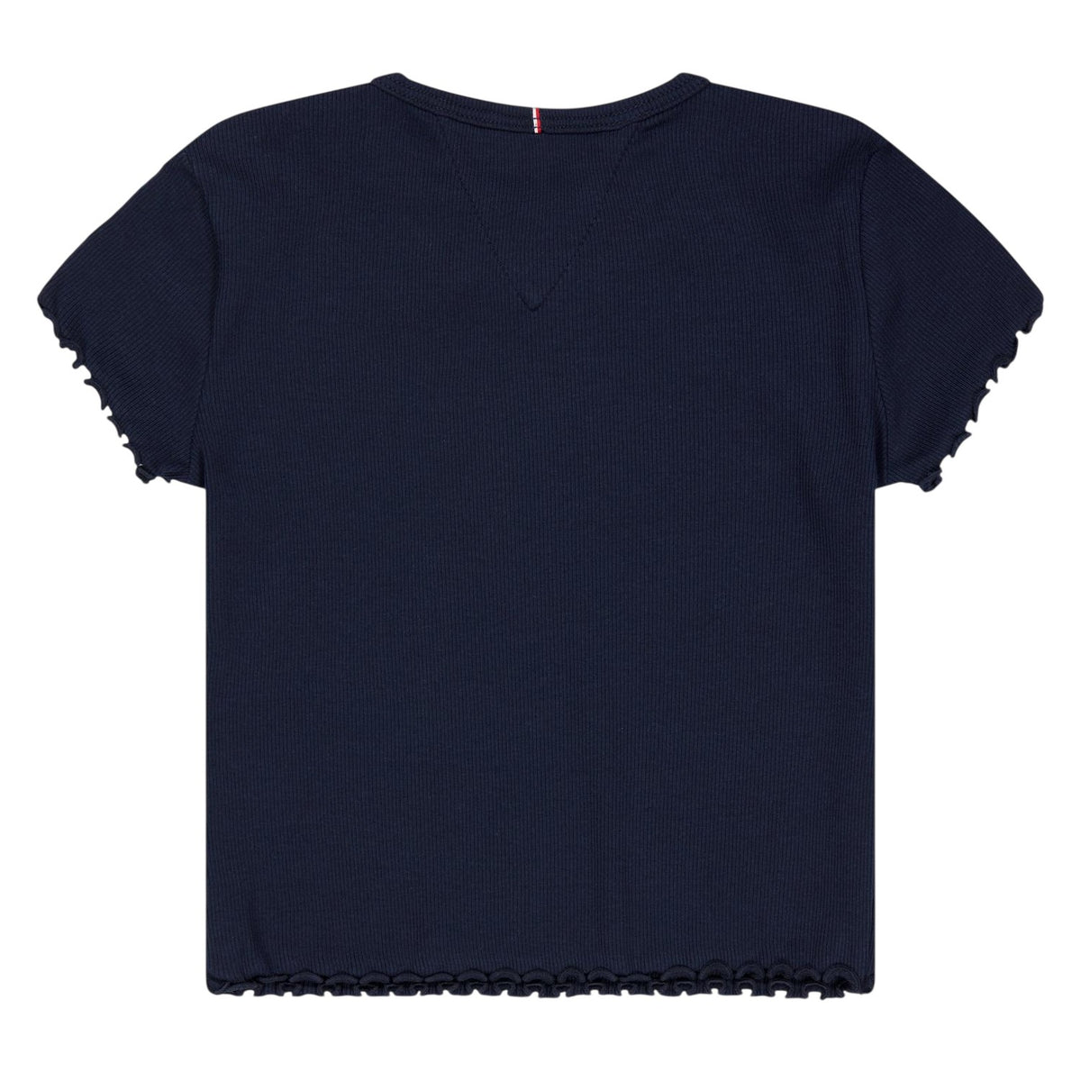 Night Navy - Back - Tommy Hilfiger Childrens-Kids Essential Ribbed Short-Sleeved T-Shirt