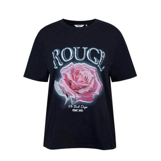 Rose - Front - Firetrap Womens-Ladies Grunge Rose Crew Neck Regular T-Shirt