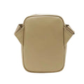 Beige - Back - Lacoste Monogram Leather Satchel