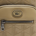 Beige - Pack Shot - Lacoste Monogram Leather Satchel