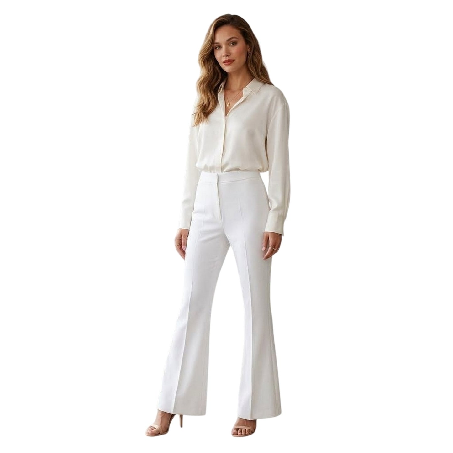 White - Back - French Connection Womens-Ladies Trousers