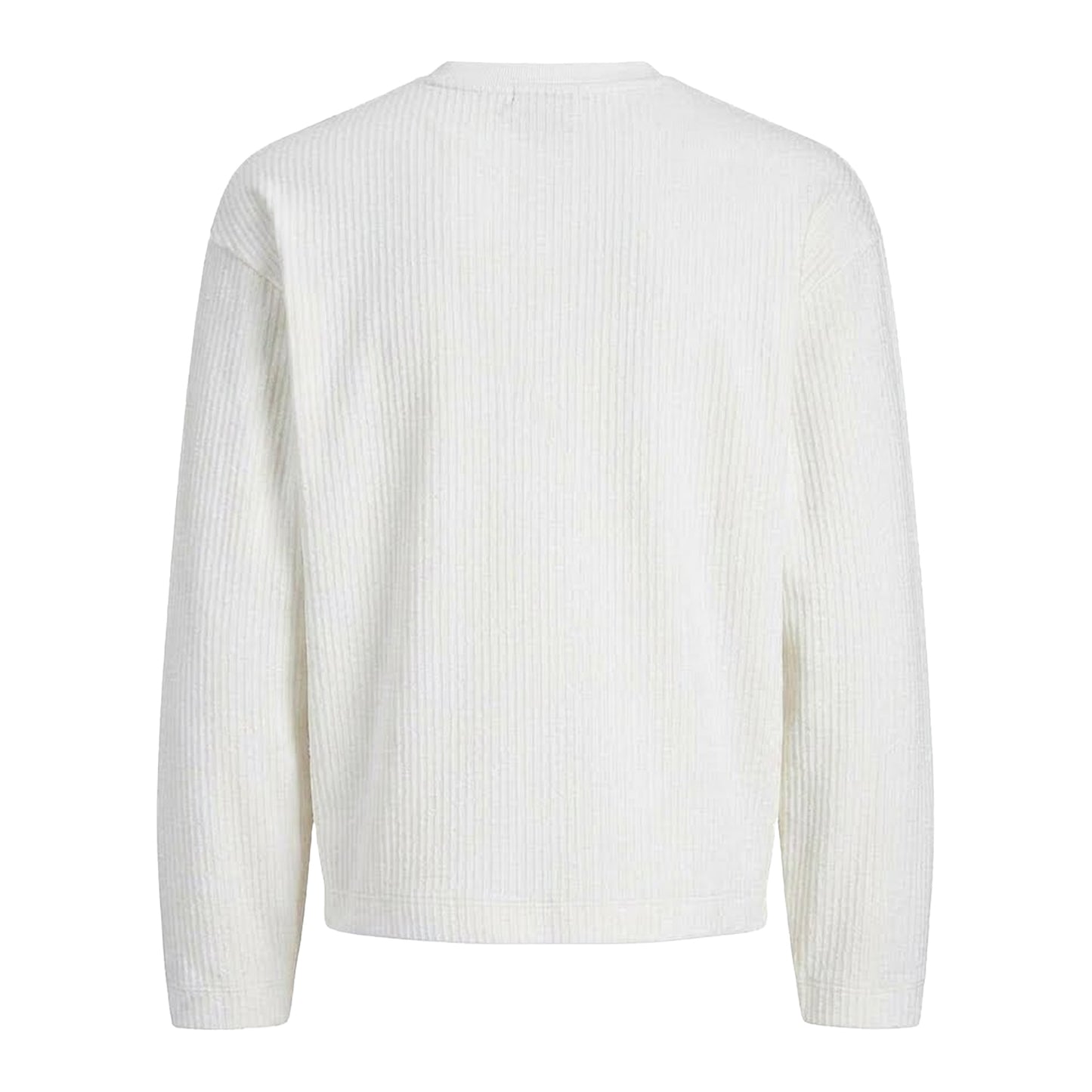 Cloud Dancer - Back - Jack And Jones Mens Ribbed Relaxed Fit Jumper