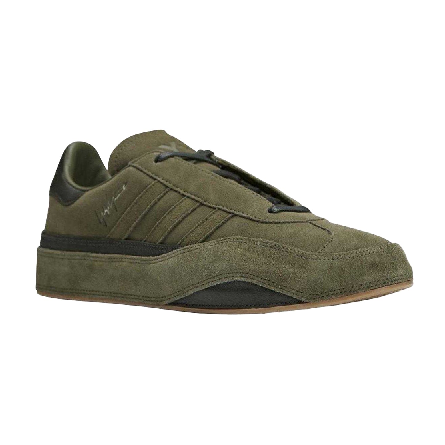 Olive - Pack Shot - Y-3 Mens Gazelle Suede Trainers