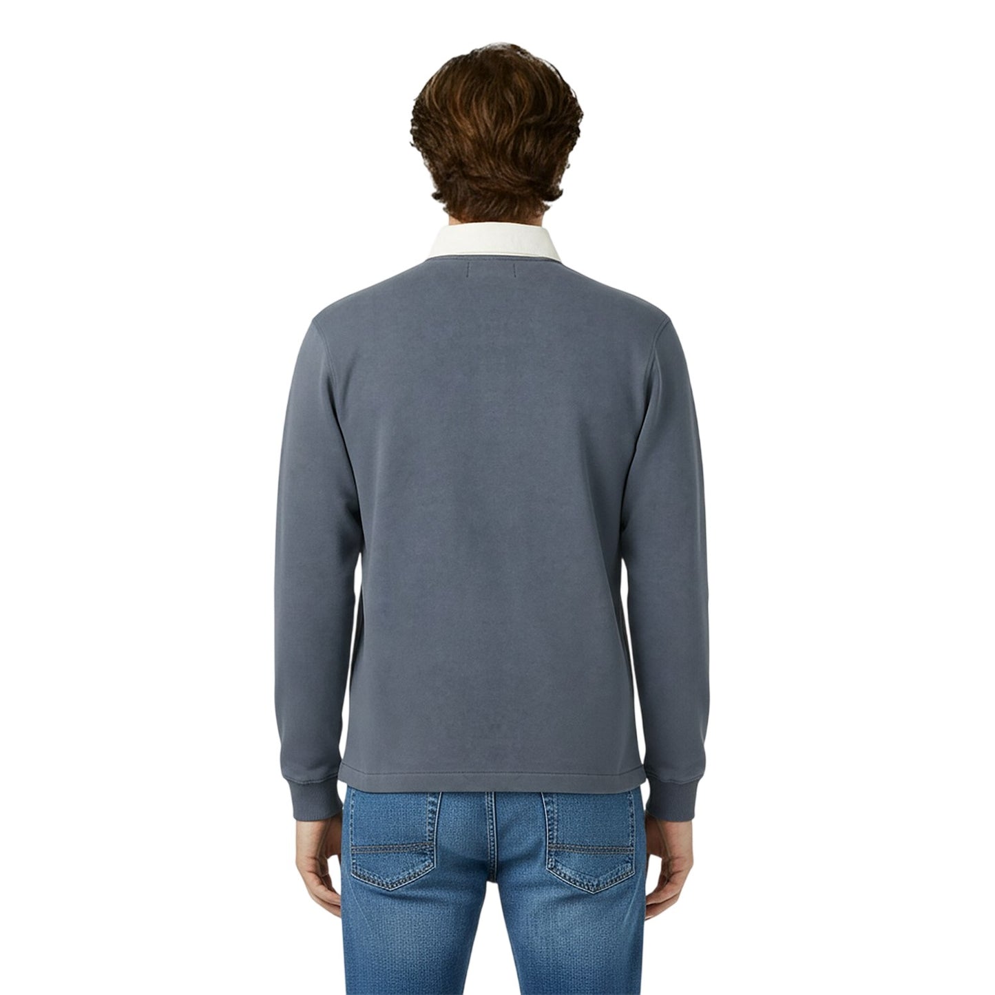 Indigo - Lifestyle - Jack Wills Mens Jersey Collared Relaxed Fit Long-Sleeved Rugby Shirt