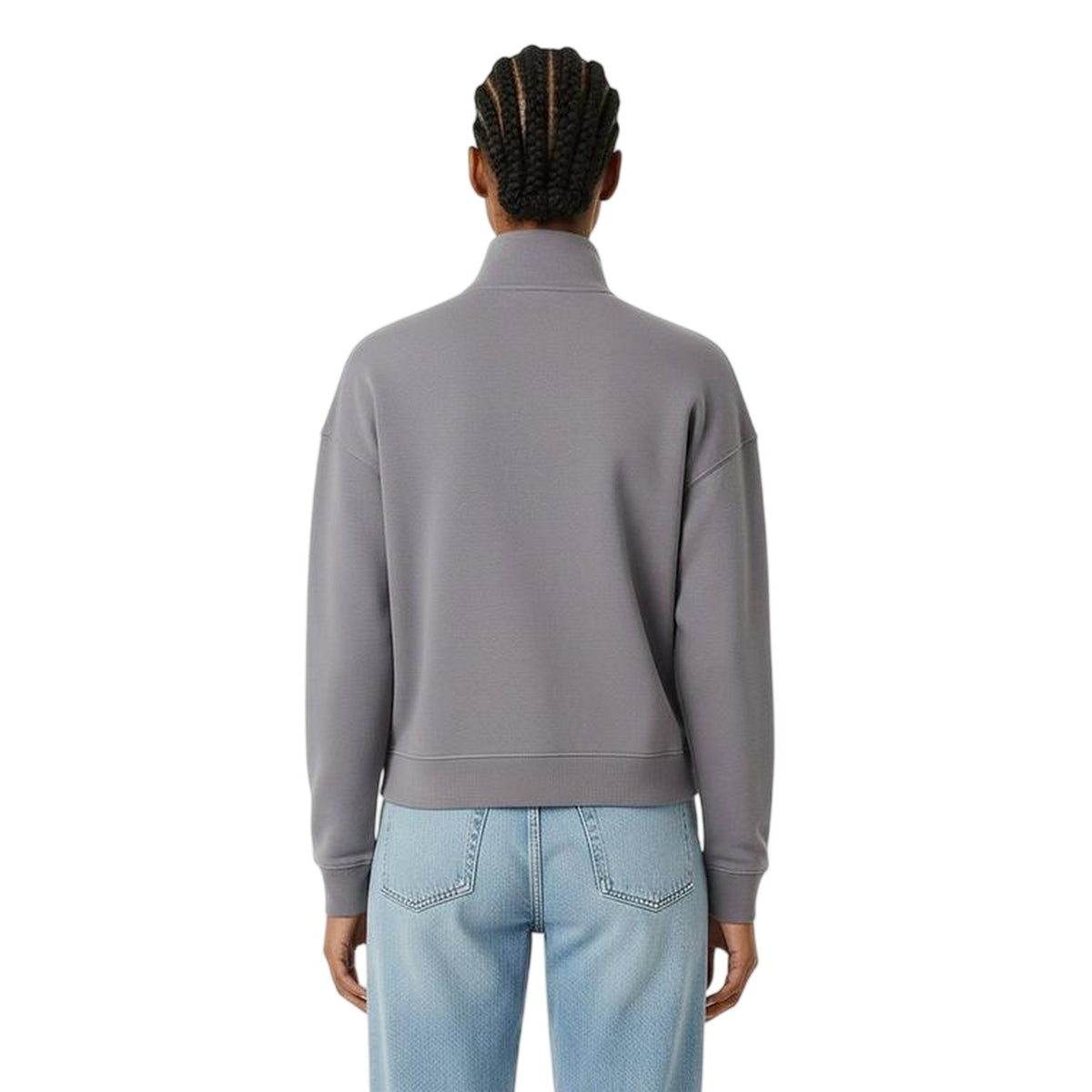 Dusky Blue - Lifestyle - Jack Wills Womens-Ladies Honeylane Half Zip Sweatshirt