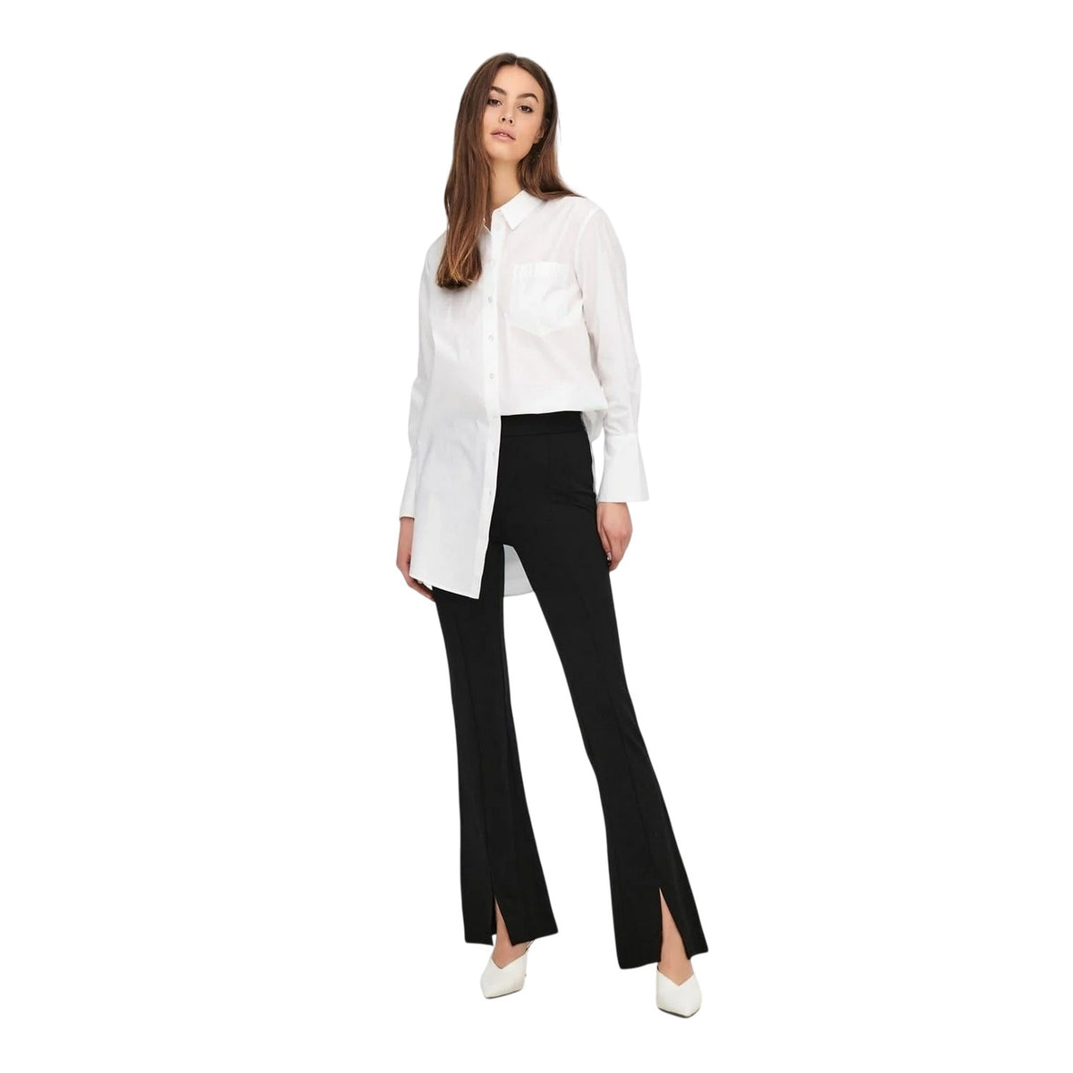 Black - Lifestyle - Only Womens-Ladies Flared Trousers
