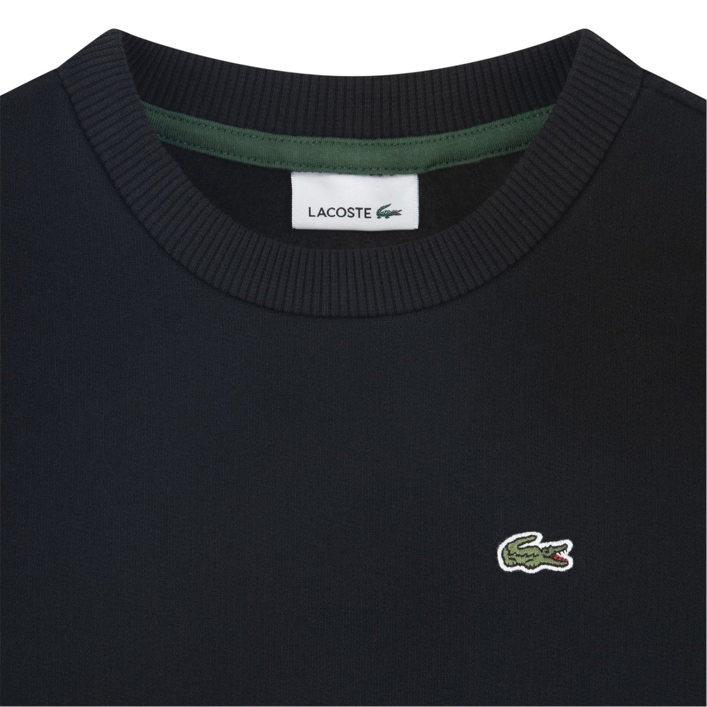 Black - Side - Lacoste Childrens-Kids Logo Crew Neck Sweatshirt