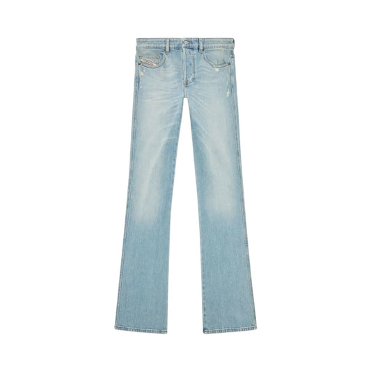 Blue Denim - Front - Diesel Mens 1998 Light Wash Straight Leg Jeans