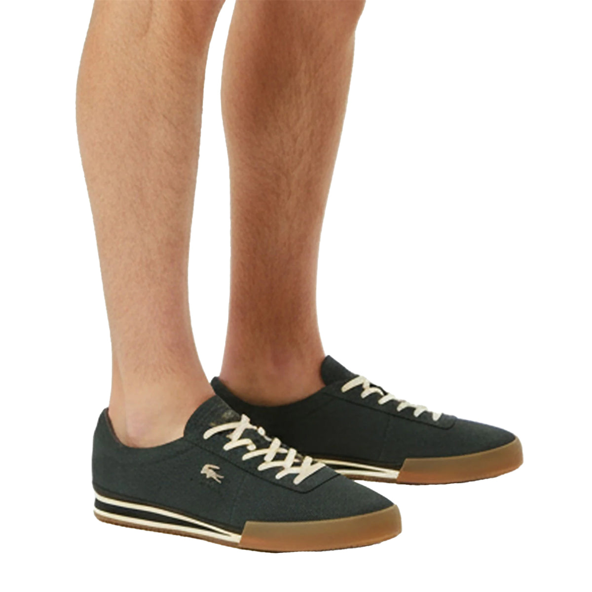 Off Black - Lifestyle - Lacoste Mens Aura Leather Trainers