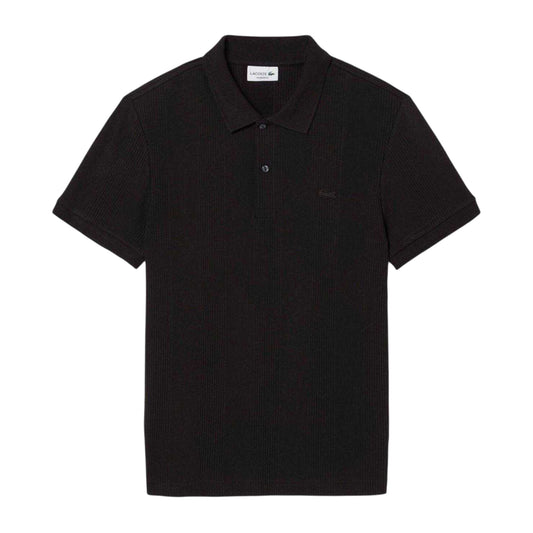 Brown - Front - Lacoste Mens Stripe Polo Shirt