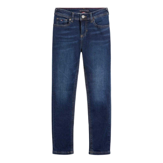 Dark Blue - Front - Tommy Hilfiger Childrens-Kids Scanton Slim Jeans