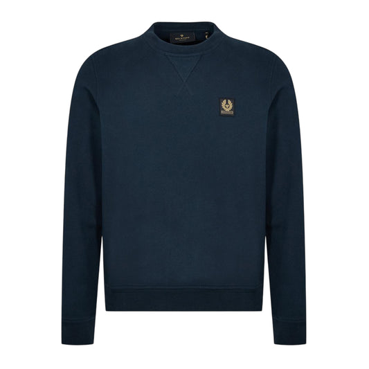 Ink - Front - Belstaff Mens Embroidered Logo Cotton Sweatshirt