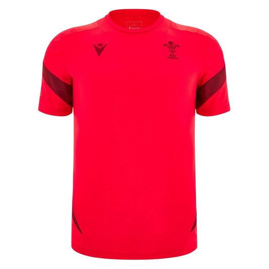 Red - Front - Macron Unisex Adult 25-26 Wales RU Rugby Shirt