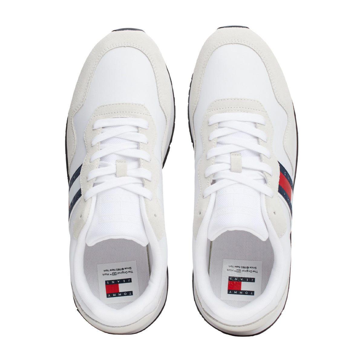 White - Lifestyle - Tommy Jeans Mens Modern Suede Trainers
