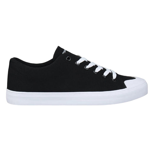 Black-White - Front - SoulCal Mens Canvas Trainers