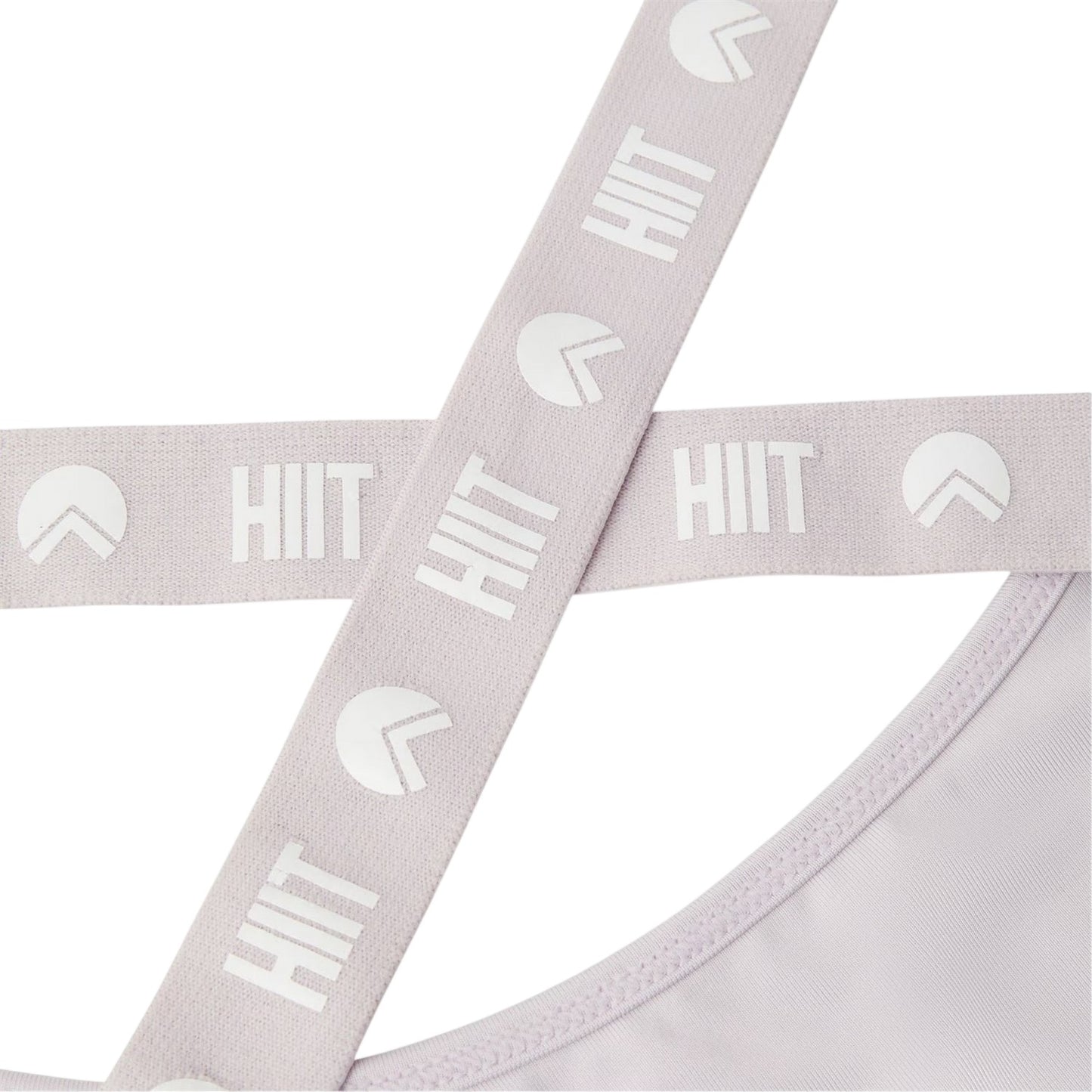Pink - Side - HIIT Womens-Ladies Logo Scoop Neck Snug Fit Sports Bra