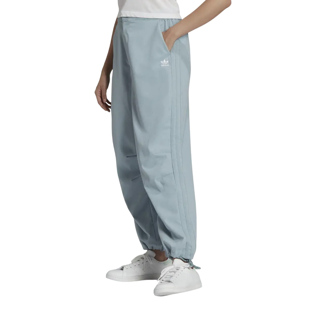 Grey - Lifestyle - Adidas Womens-Ladies Woven Tracksuit Bottoms