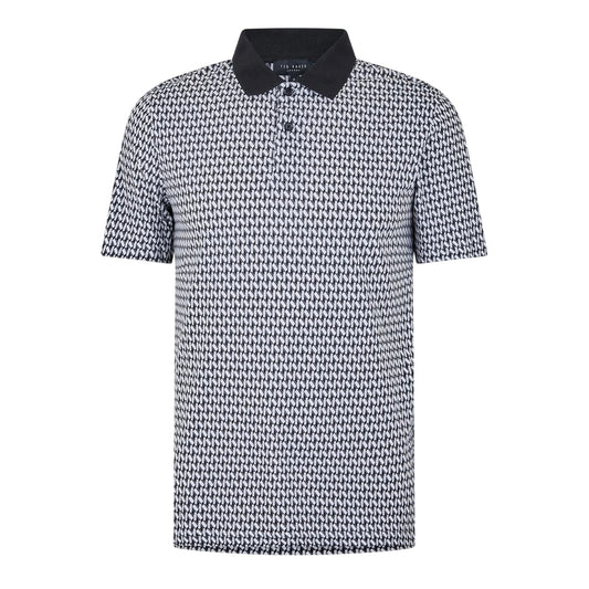Black - Front - Ted Baker Mens Geometric Polo Shirt