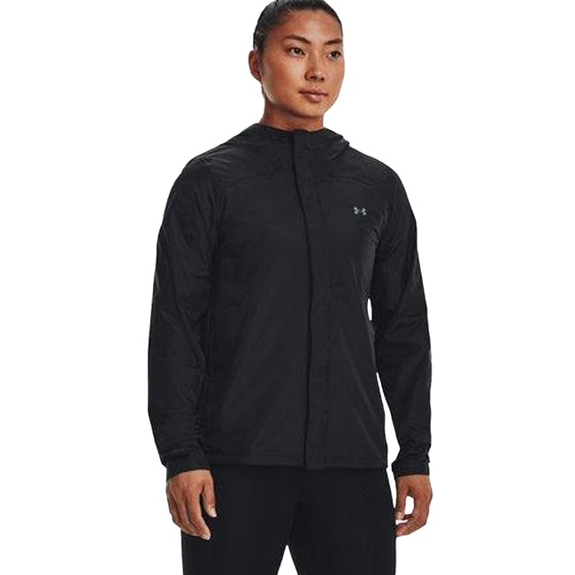 Black - Side - Under Armour Womens-Ladies Cloudstrike 2.0 Stormproof Padded Jacket