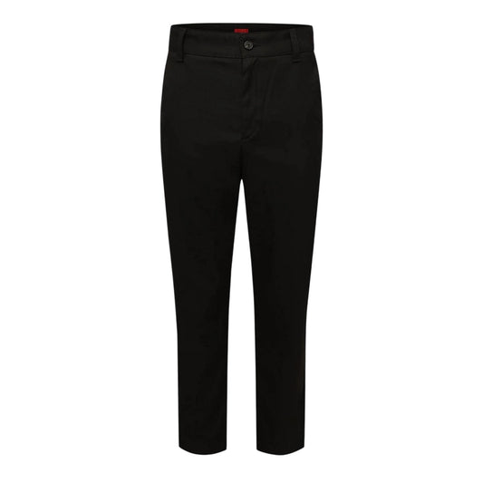 Black - Front - Hugo Mens Plain Slim Trousers