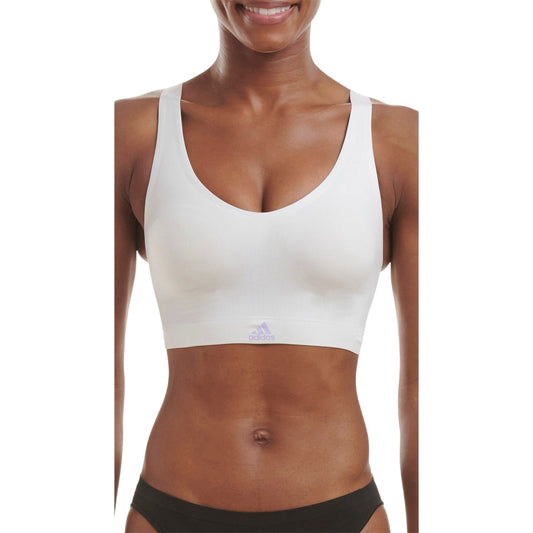 Dash Grey - Front - Adidas Womens-Ladies 2 Ply Sports Bra