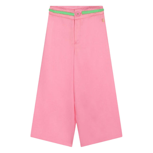 Pink - Front - Billieblush Girls Loose Trousers