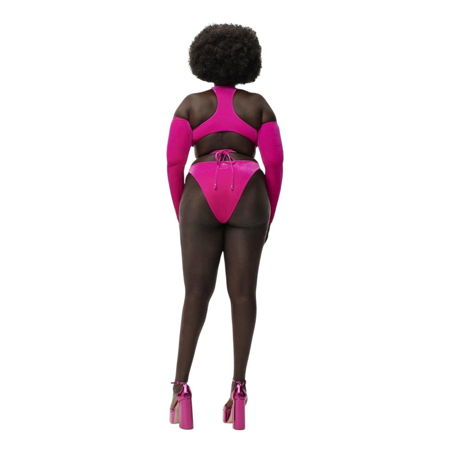 Pink - Lifestyle - Adidas Womens-Ladies Ivy Park Criss-Cross High Leg Bikini Bottoms