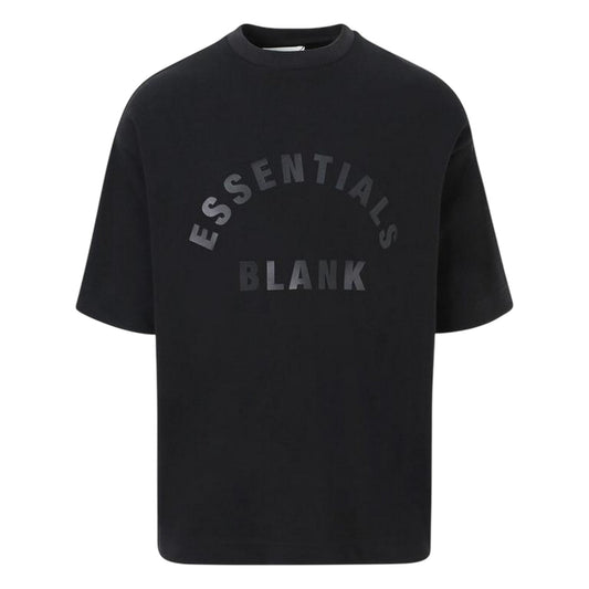 Black - Front - Blank Essentials Mens Arch Crew Neck T-Shirt