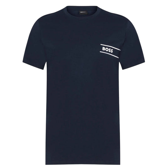 Dark Blue - Front - Boss Mens Hbw Logo Crew Neck T-Shirt