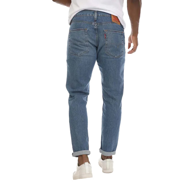 Blue - Side - Levis Mens 502 Hi Ball Tapered Leg Jeans