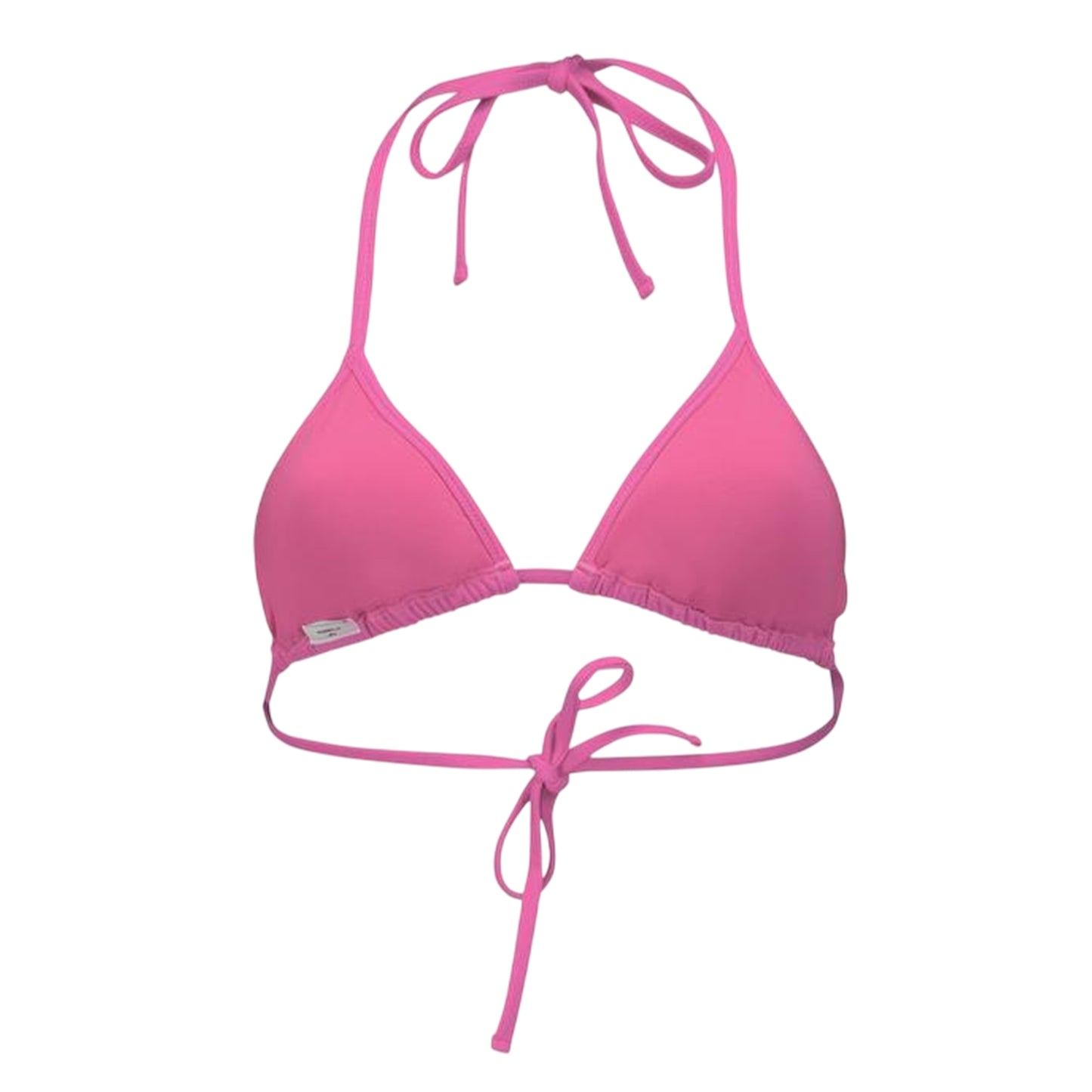 Fluorescent Pink - Back - Puma Womens-Ladies Tri-Fold Triangle Cups Bikini Top