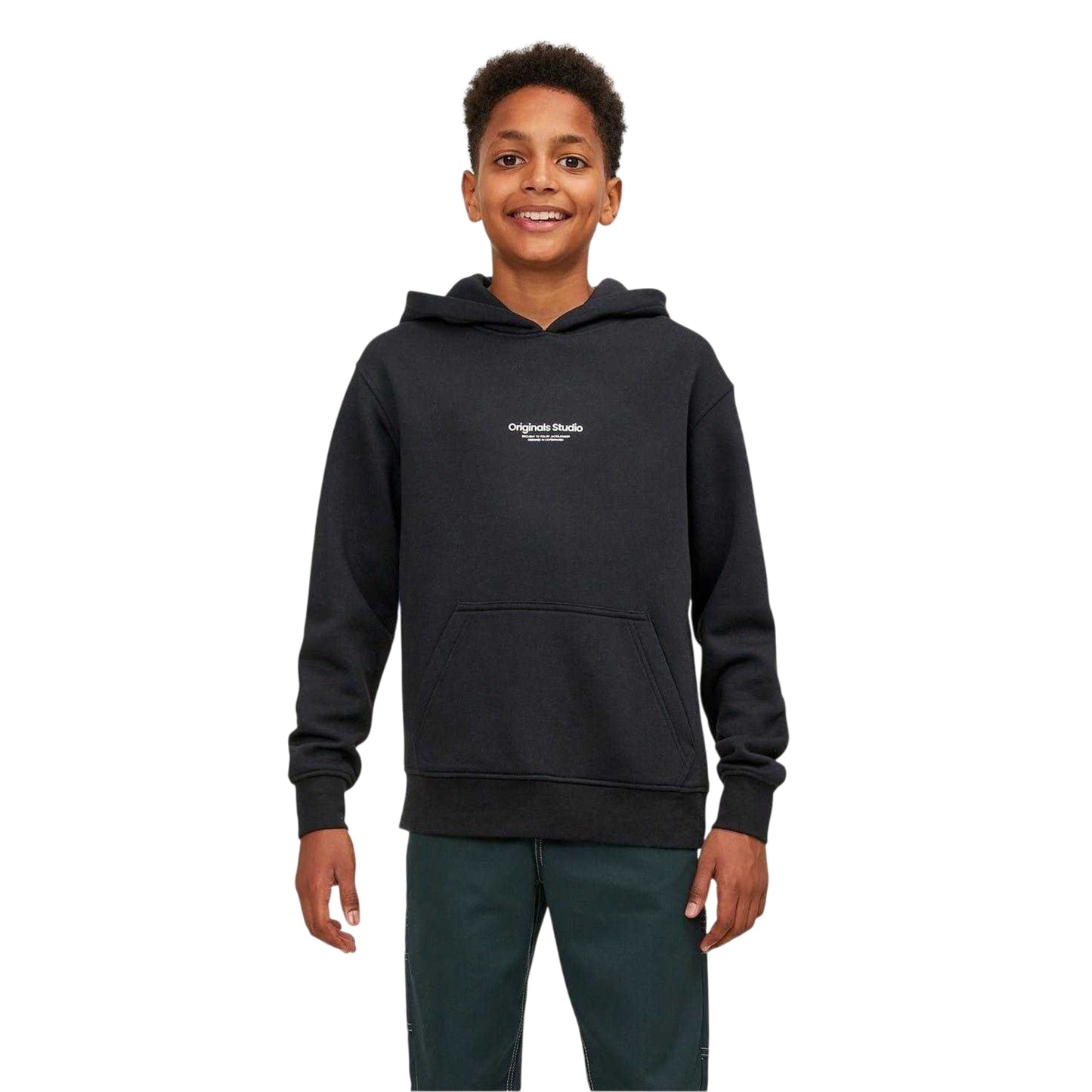 Black - Side - Jack And Jones Boys Jorvester Hoodie