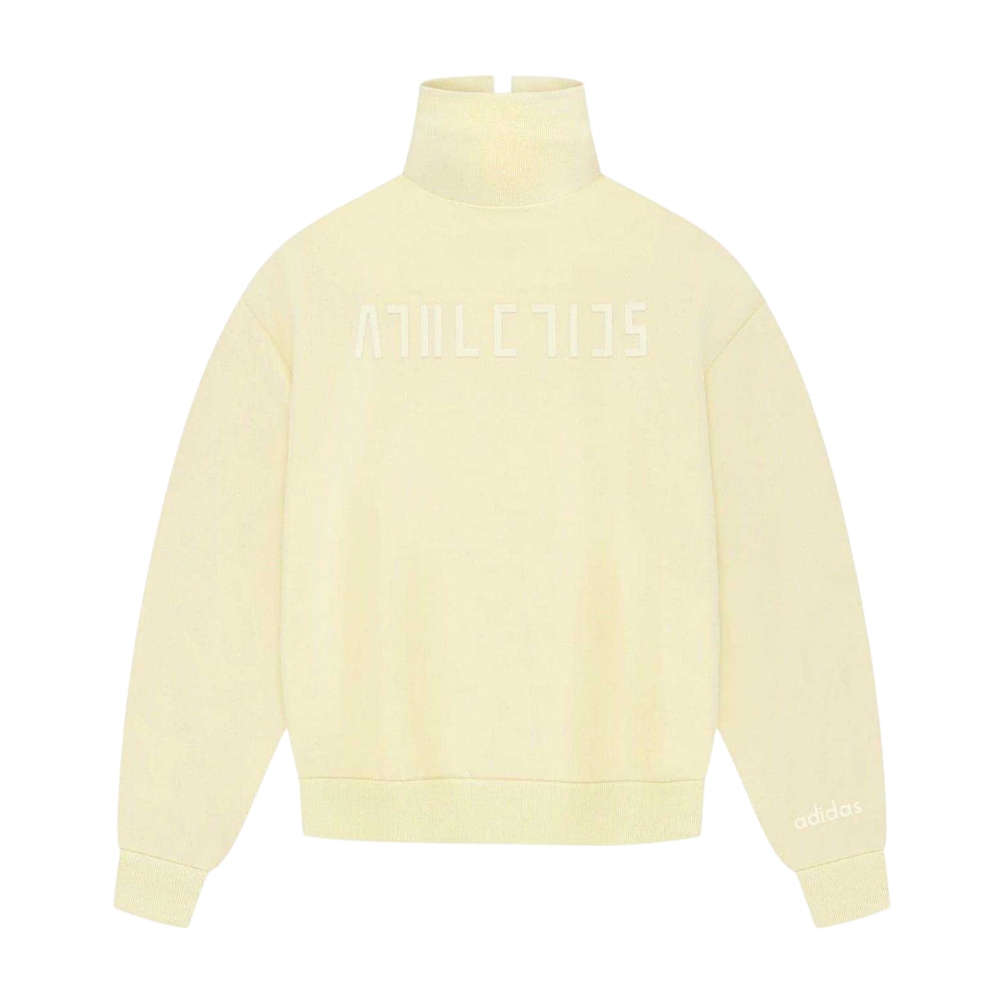 Pale Yellow - Back - Adidas Womens-Ladies Performance Embroidered Logo Relaxed Fit Long-Sleeved Athletic Sweatshirt