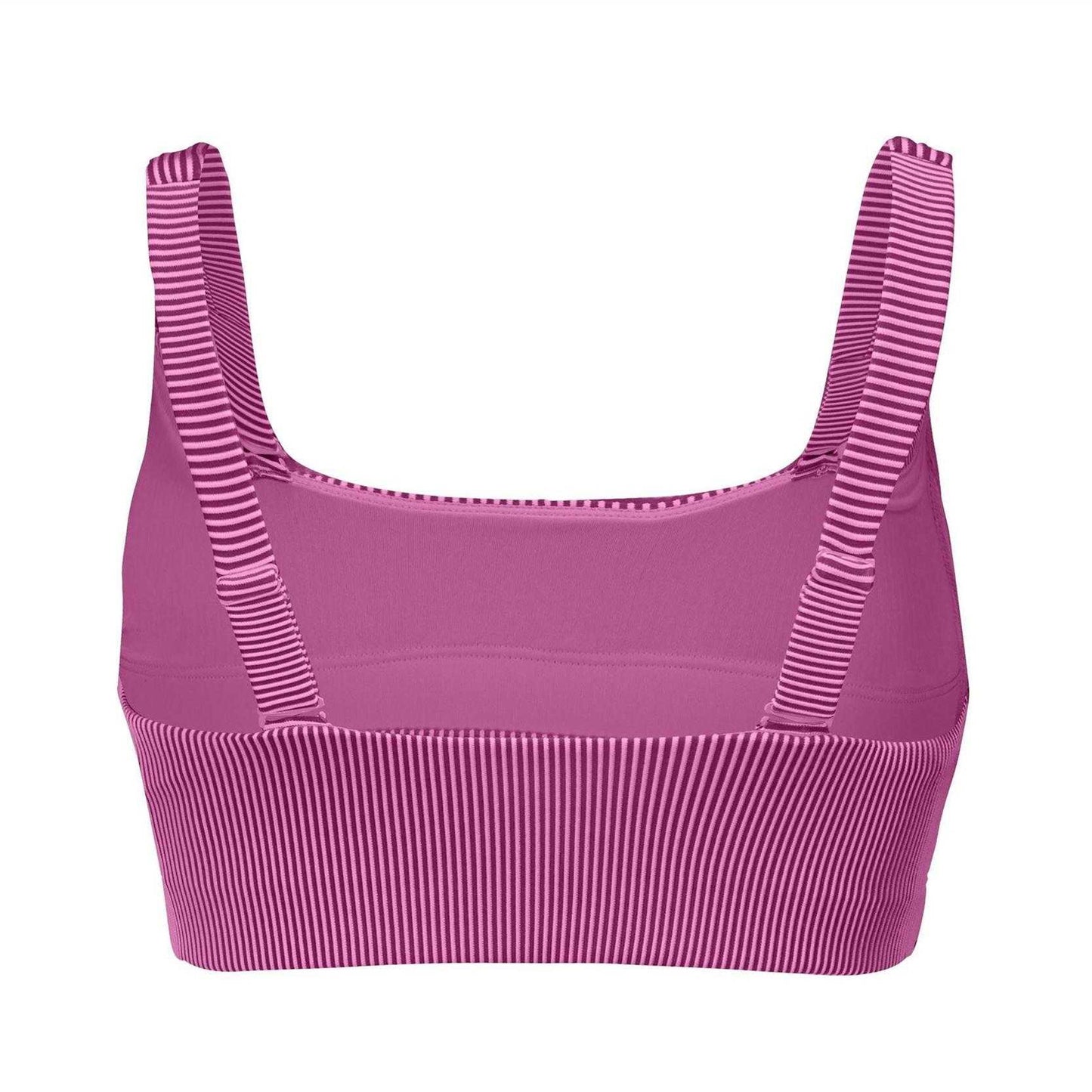 Pink - Back - Puma Womens-Ladies Stripe Scoop Neck Bikini Top