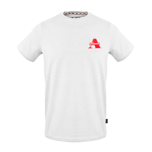 White - Front - Aquascutum Mens Chest Logo Regular T-Shirt