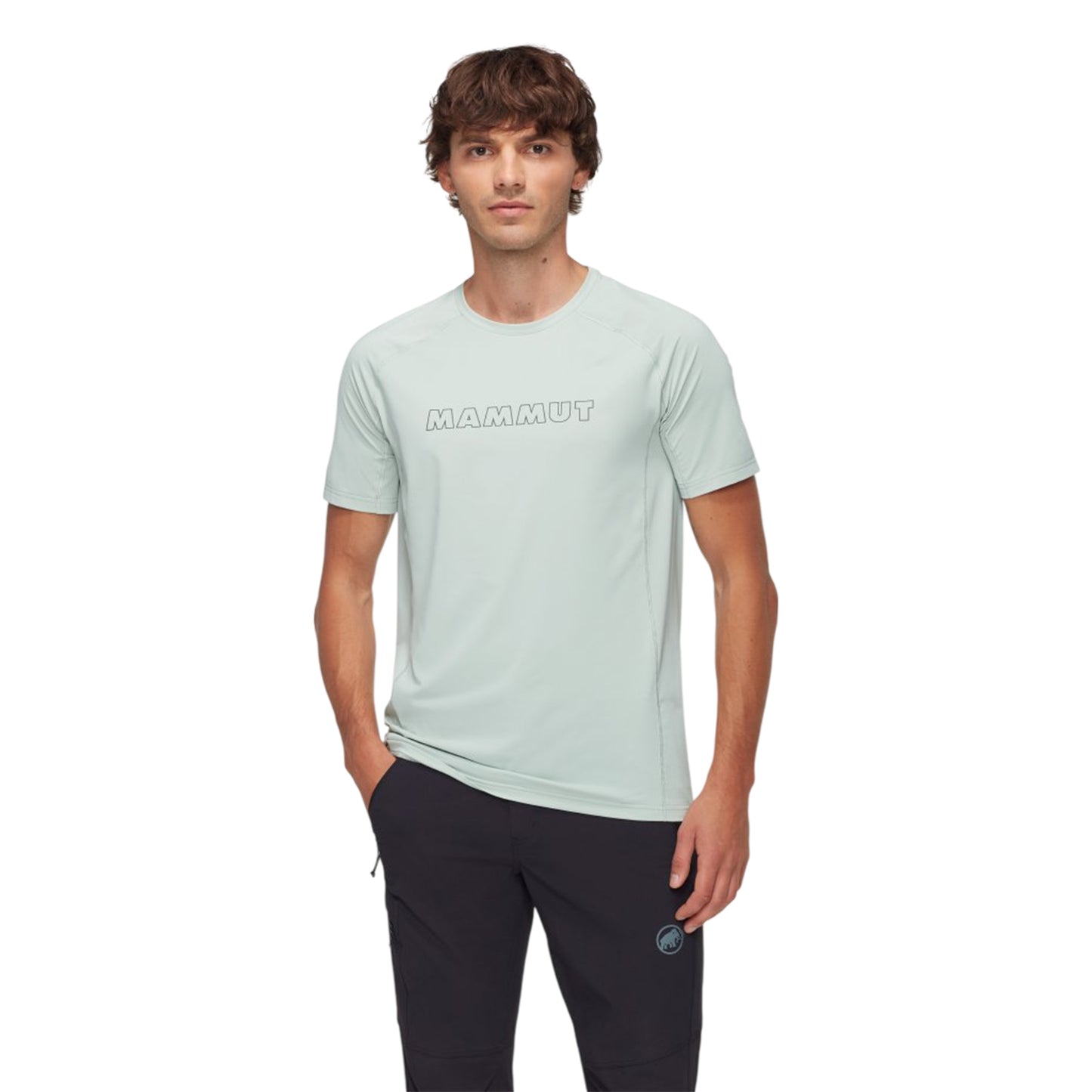 Silver Sage - Side - Mammut Mens Selun Logo T-Shirt