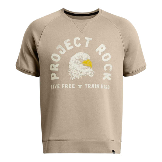 Brown - Front - Under Armour Mens Project Rock Eagle Regular T-Shirt