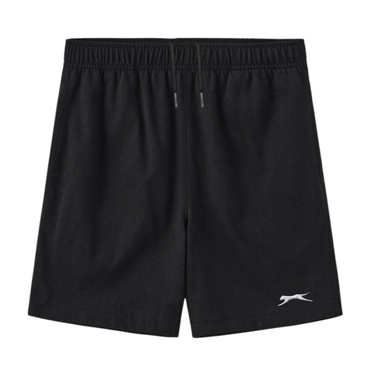 Black - Front - Slazenger Boys Logo Elasticated Waist Sweat Shorts