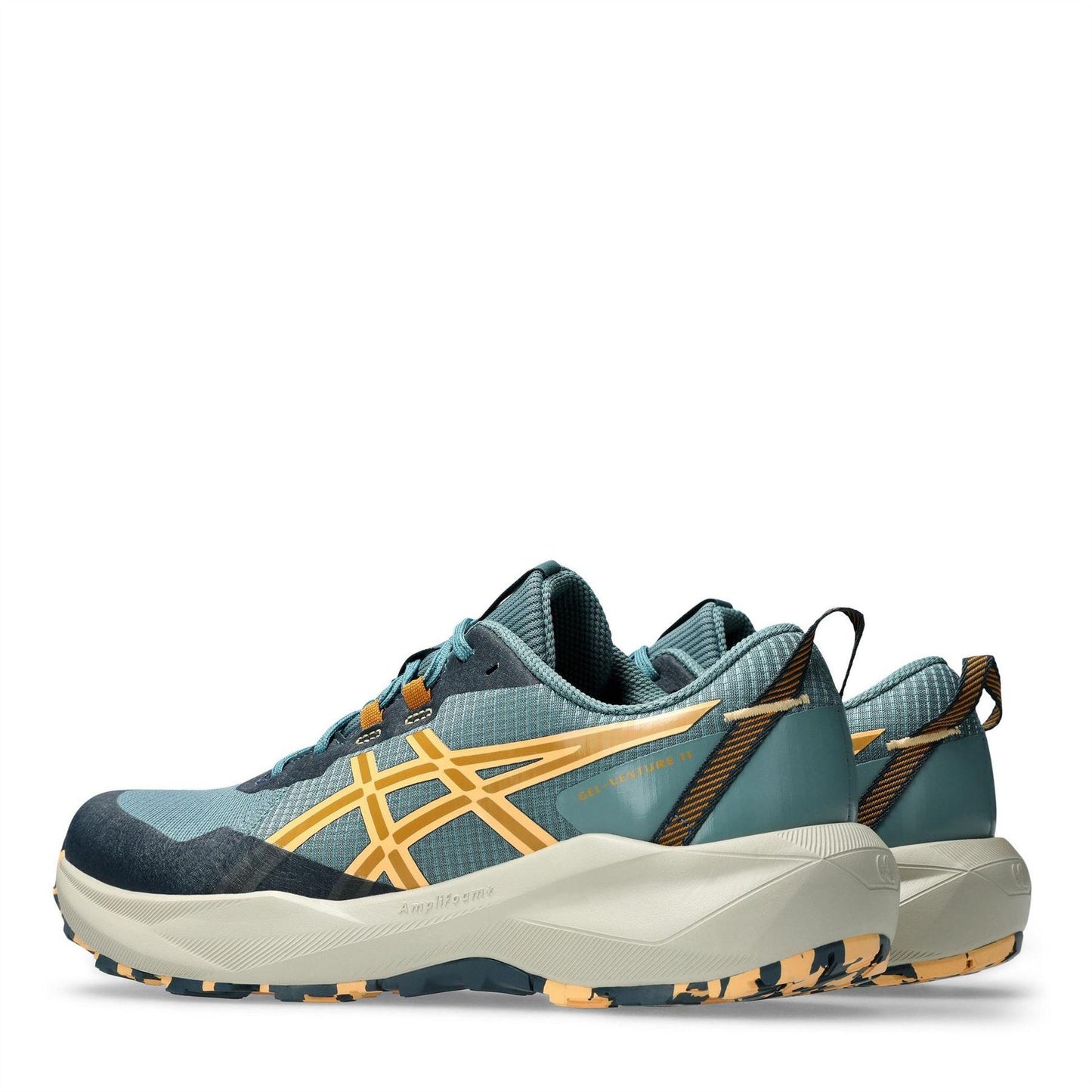 Teal-Sand - Pack Shot - Asics Mens Venture 11 Trail Trainers