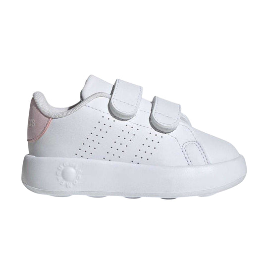 White-Pink - Front - Adidas Baby Advantage CF Synthetic Trainers