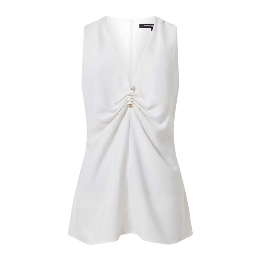 White - Front - French Connection Womens-Ladies Relaxed Fit Blouse