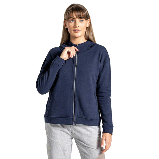 Blue Navy - Front - Craghoppers Womens-Ladies Eden Fleece Top