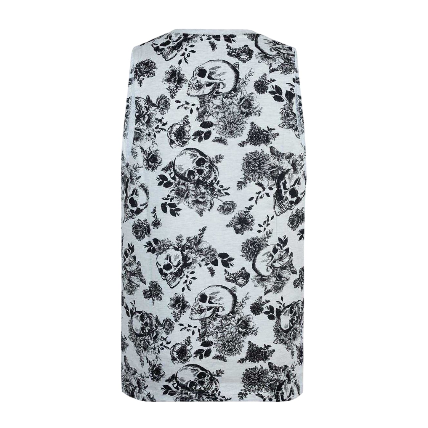 Ecru - Back - Firetrap Mens Cotton All-Over Print Vest Top